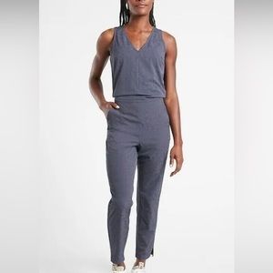 NWT ATHLETA Brooklyn Textured Jumpsuit Jacquard Leopard Medieval Violet 0